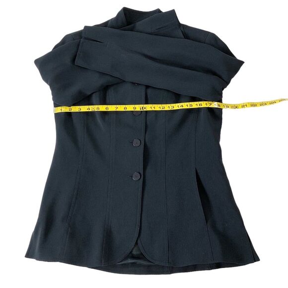 Jones New York Women’s Midnight Navy Blue Ribbed Mandarin Collar Jacket Size 10 - Picture 6 of 11